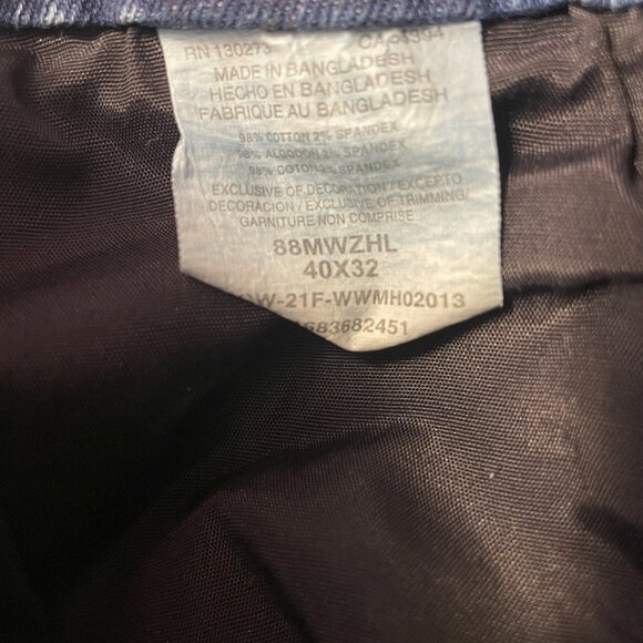 Wrangler Retro Jeans Men's 40x32 Blue Denim Slim Straight Medium Wash Stretch - Picture 4 of 15